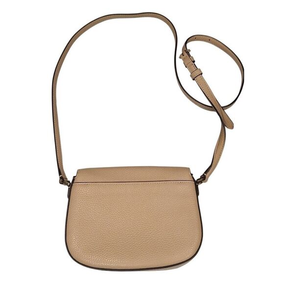 Kate Spade Leila Mini Flap Crossbody Warm Beige Leather, Adjustable Strap | EUC - Picture 4 of 16